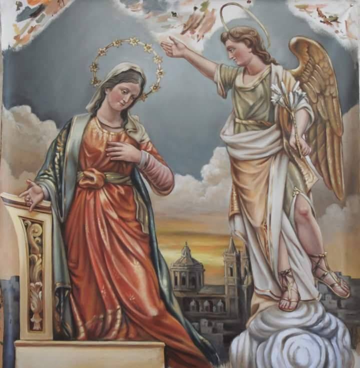 A painting of the Annunciation